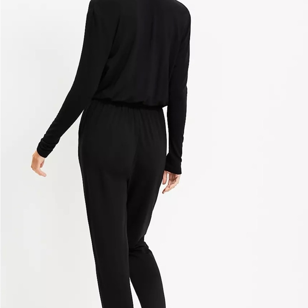 LOU & GREY SOFT CROSSOVER BLACK WOMEN’S JUMPSUIT-SMALL - Picture 3 of 5